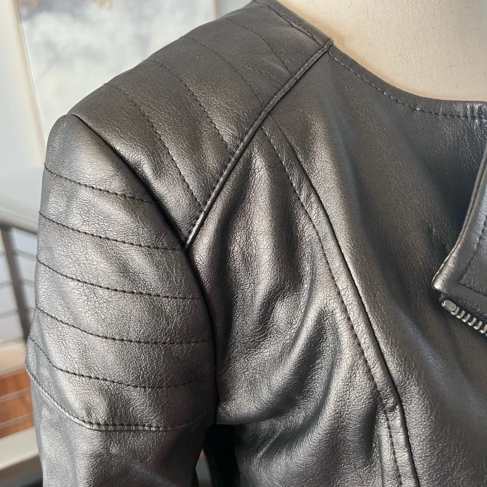 Bailey 44 Gunmetal Knox Faux Leather Jacket, Size 0 - Picture 4 of 15